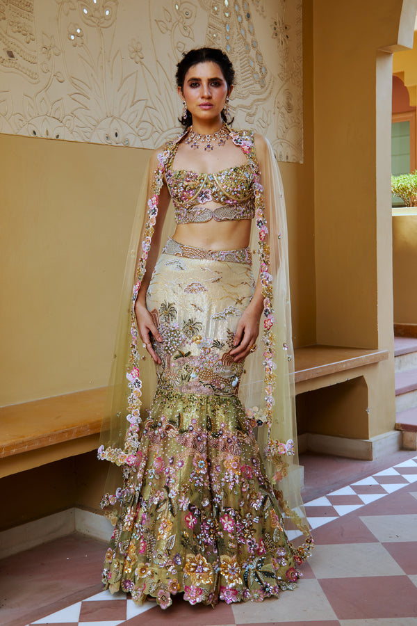 Lavanya Lehenga Set, designed for brides and wedding celebrations in Dubai UAE.