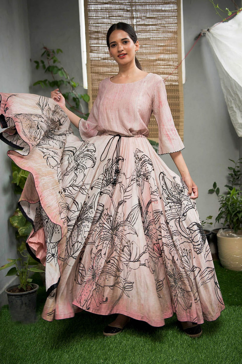 Kaaya Anarkali Gown with Overlay