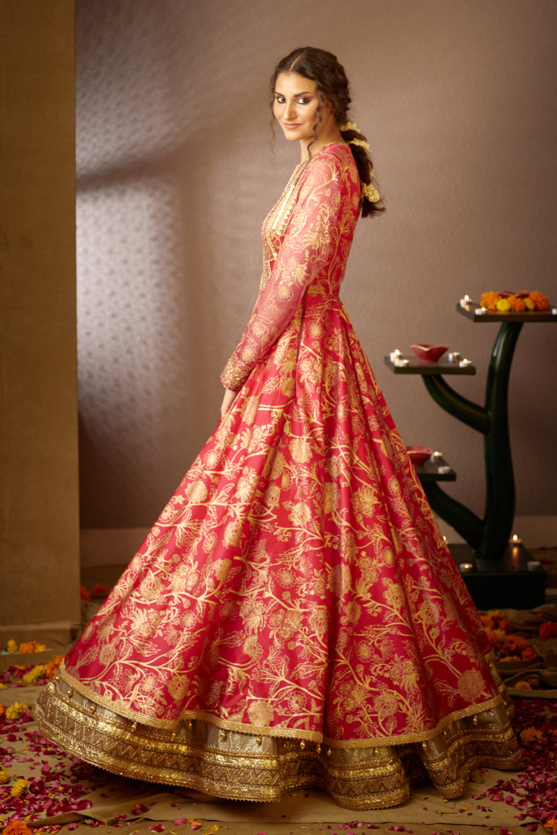 Buy Cinnamon Brown Designer Anarkali Dress online-Karagiri – Karagiri Global
