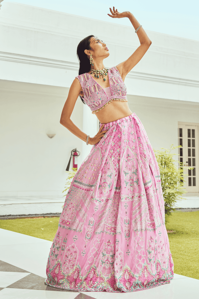 Baby Pink Colour Sabyasachi Designer Lehenga Choli With Embroidery Work  Wedding Lehenga Choli Party Wear Indian Women,lengha,skirt,dresses - Etsy