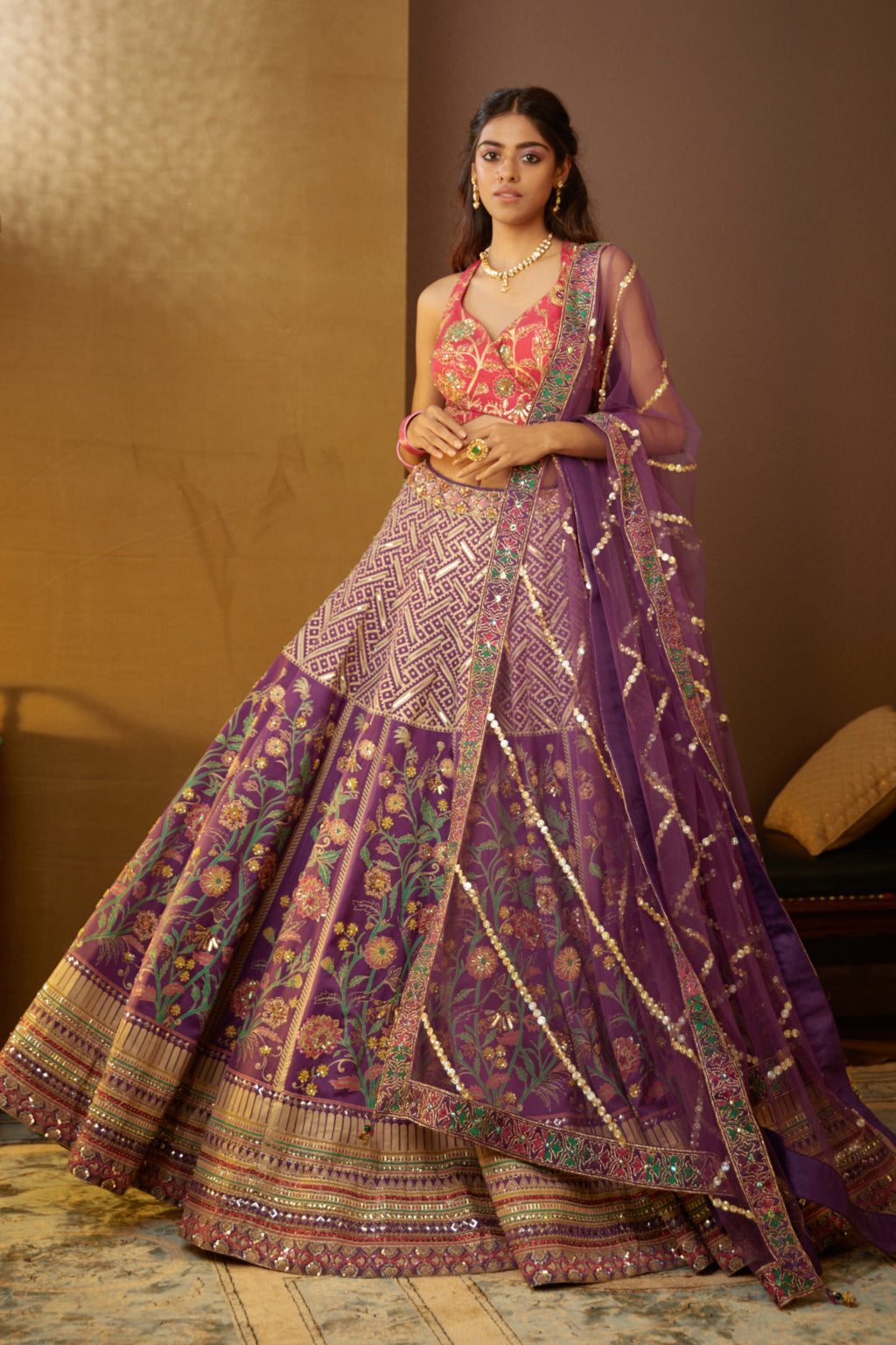 Green Lehenga Choli Colors for Dark Skin Tone,Pink Lehenga Choli Colors for  Dark Skin Tone, Lehen… | Indian bridal dress, Indian wedding outfits, Dress  indian style