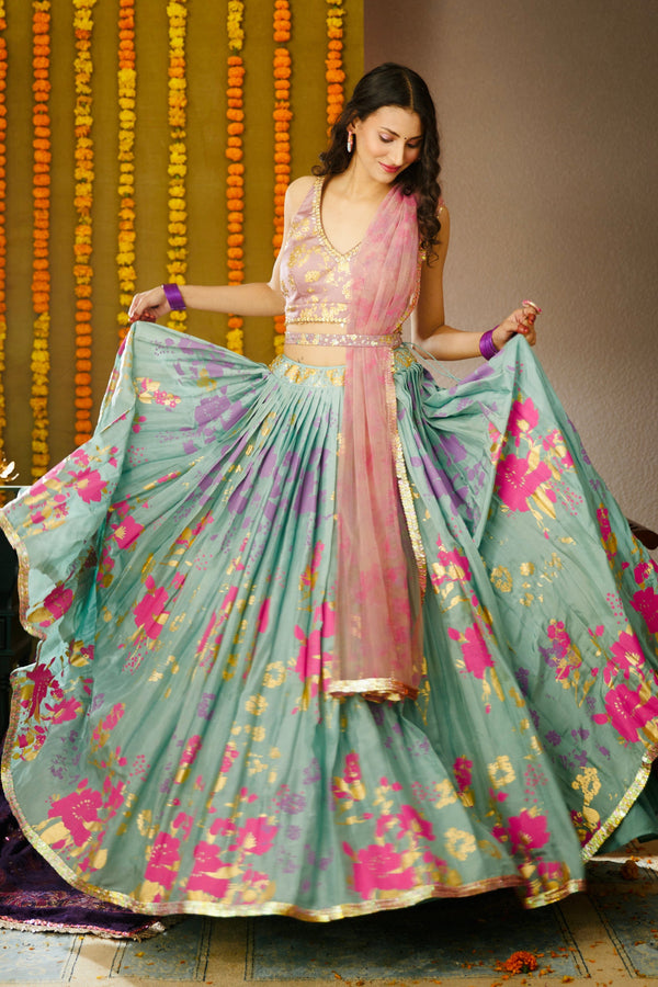 Pure Silk Purple With Orange 3 Years Baby Ethnic Gown – Kumaran Silks