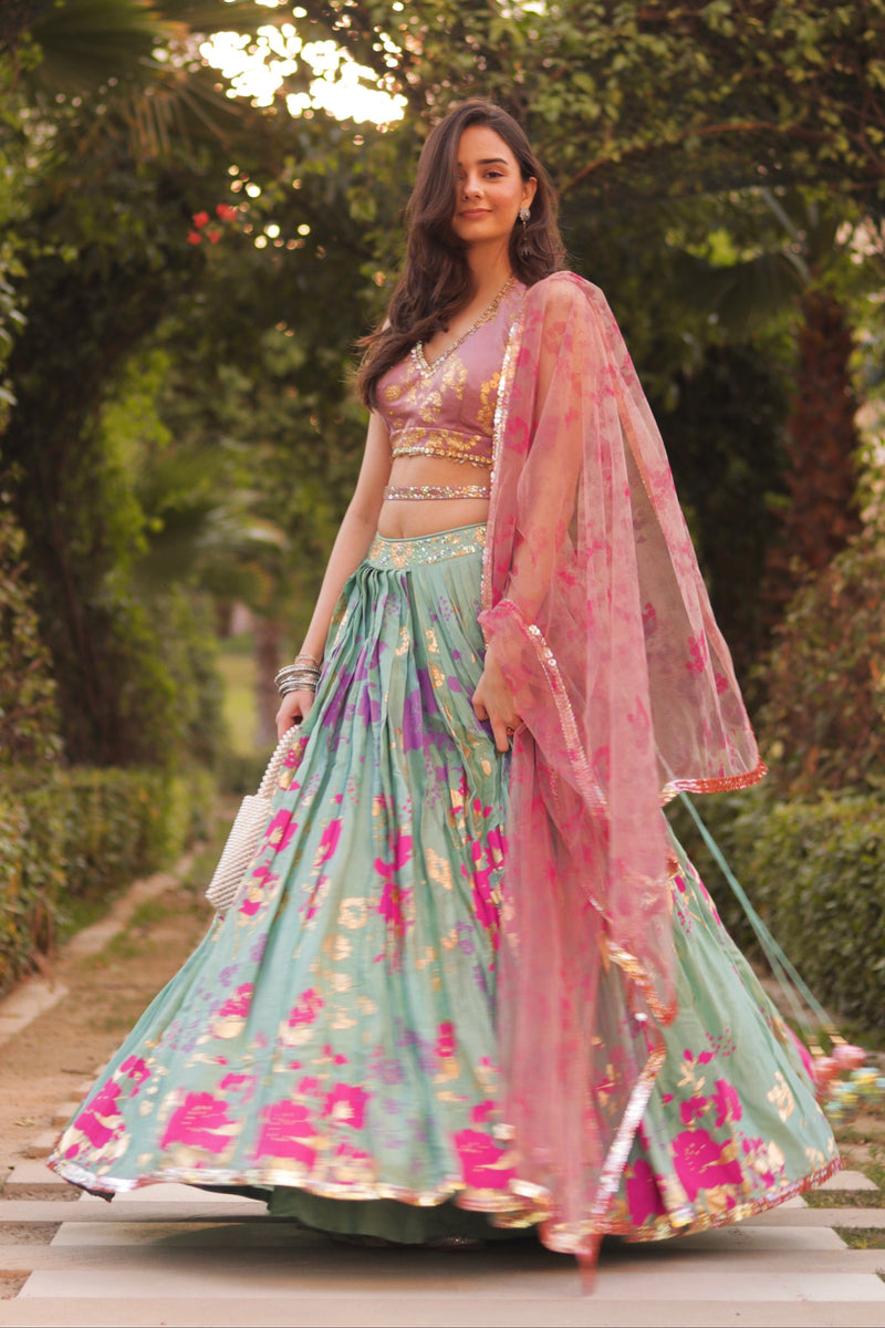 Fine Art Silk Sabyasachi Designer Floral Lehenga Choli Bollywood Lahnga  Marriage Ghaghra Choli Indian Bridal Lahnga Choli Party Wear Lengha - Etsy